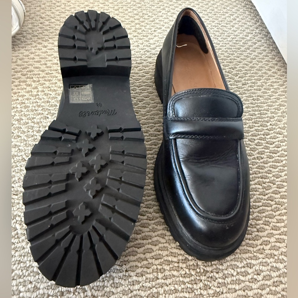 Madewell Black Leather Loafers
